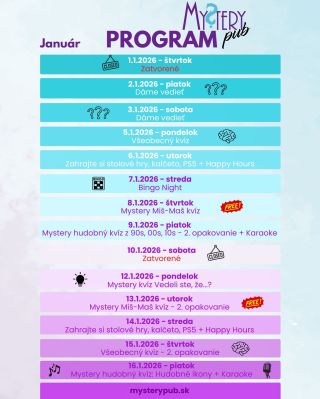Január s Mystery 💙💜 Vstupenky čoskoro v predaji 😍
