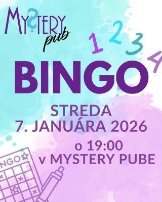 Bingo je opäť tu! Kto by nemiloval bingo? Túto hru hrávajú milióny ľudí po celom svete. A 7. januára si ju v Mystery pube...